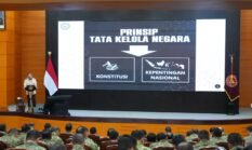 Menhan RI Berikan Pengarahan Kerja kepada Pejabat Eselon I dan II Kemhan RI